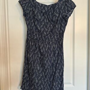 Downeast Navy Blue Patterned Dress